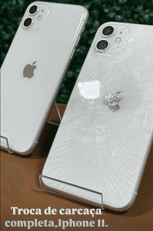 Troca completa de carcaça no iPhone 11 🔥 Visual renovado e aparelho com cara de novo outra vez!